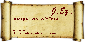 Juriga Szofrónia névjegykártya
